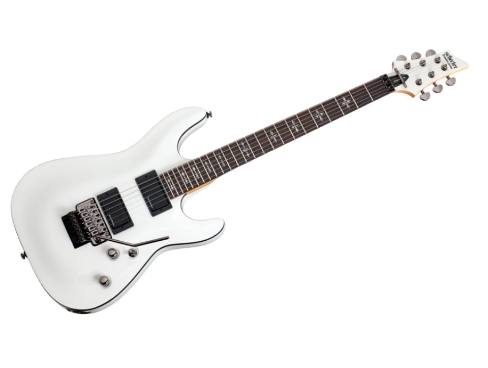 SCHECTER DEMON 6-FR FLOYD VINTAGE WHITE